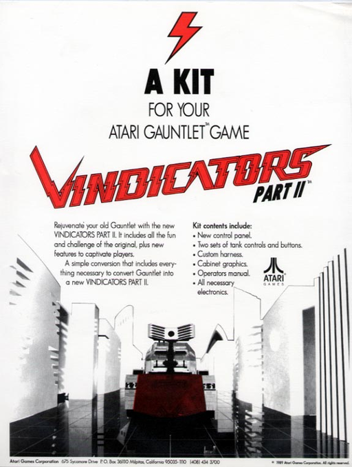 Vindicators Part II (rev 1) Arcade Game Cover